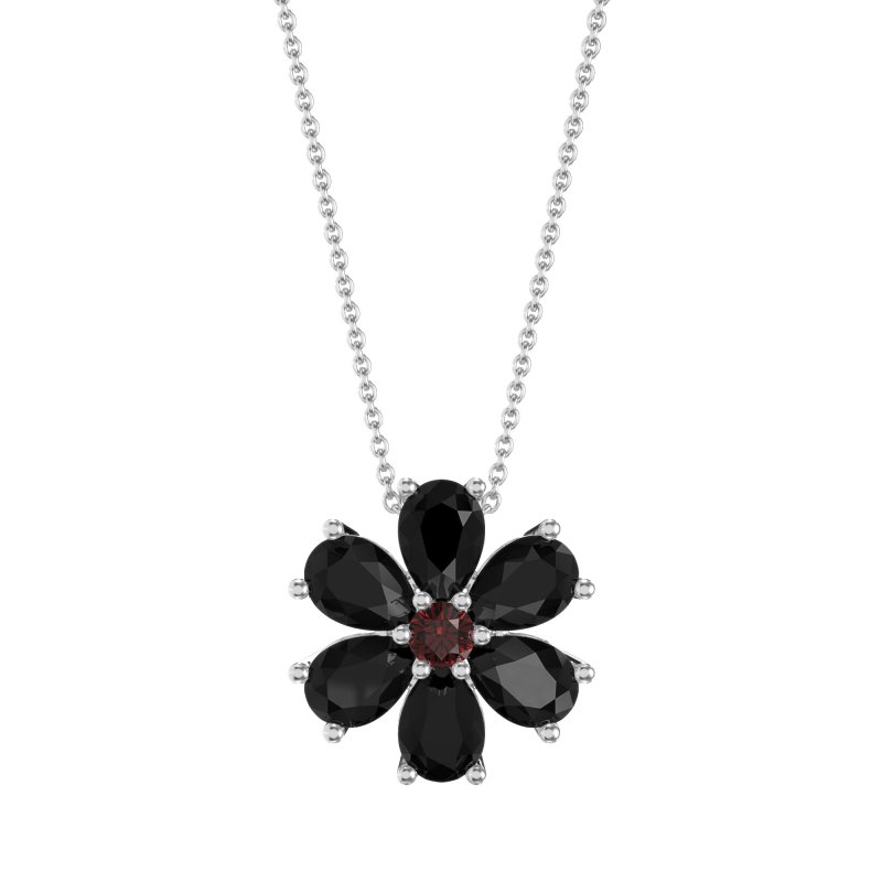 Pear Shapes Flower Necklace