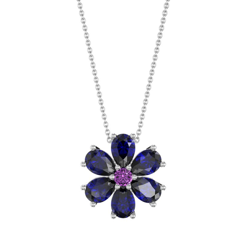 Pear Shapes Flower Necklace