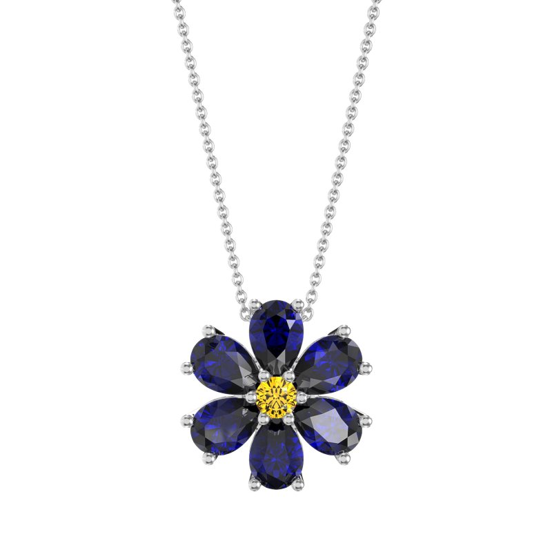 Pear Shapes Flower Necklace