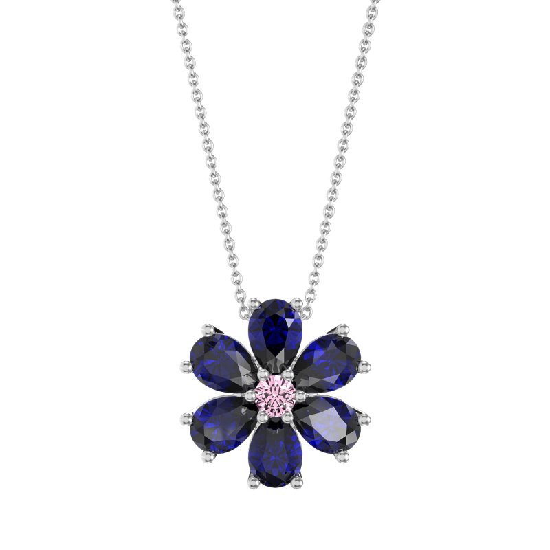 Pear Shapes Flower Necklace