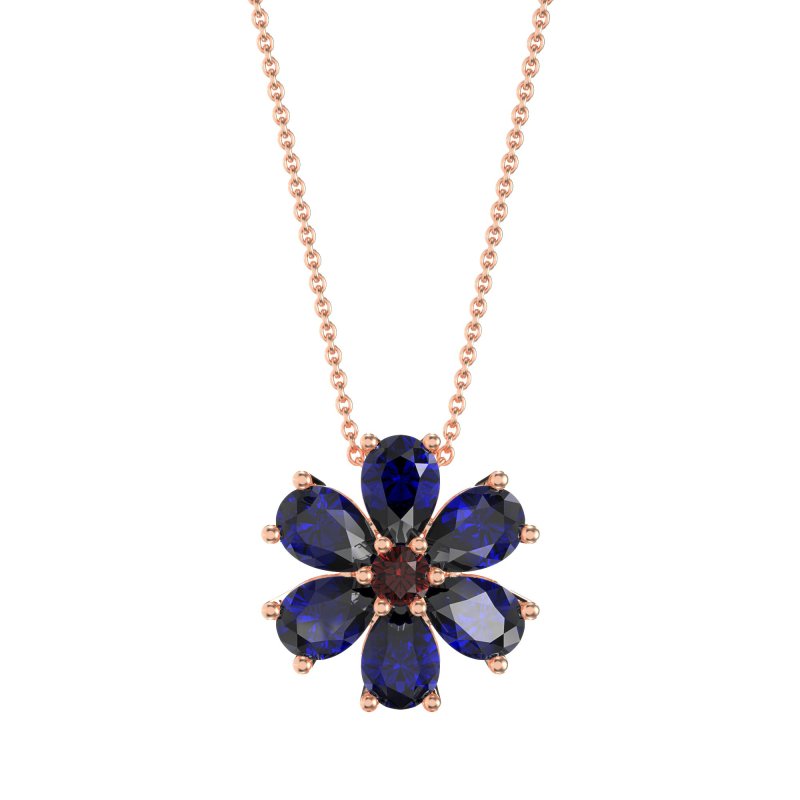 Pear Shapes Flower Necklace