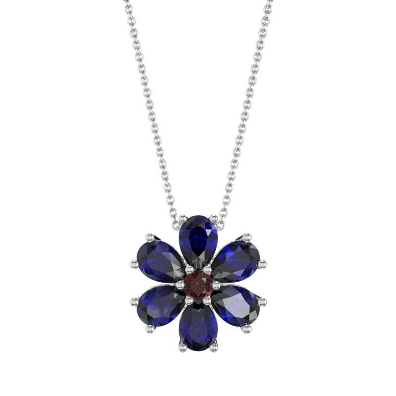 Pear Shapes Flower Necklace
