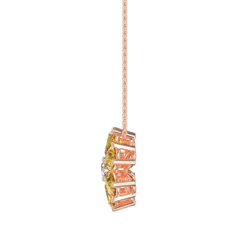 Pear Shapes Flower Necklace