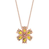 Pear Shapes Flower Necklace