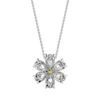 Pear Shapes Flower Necklace
