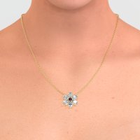 Pear Shapes Flower Necklace