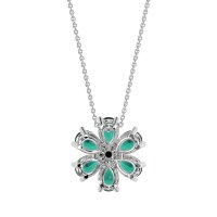 Pear Shapes Flower Necklace