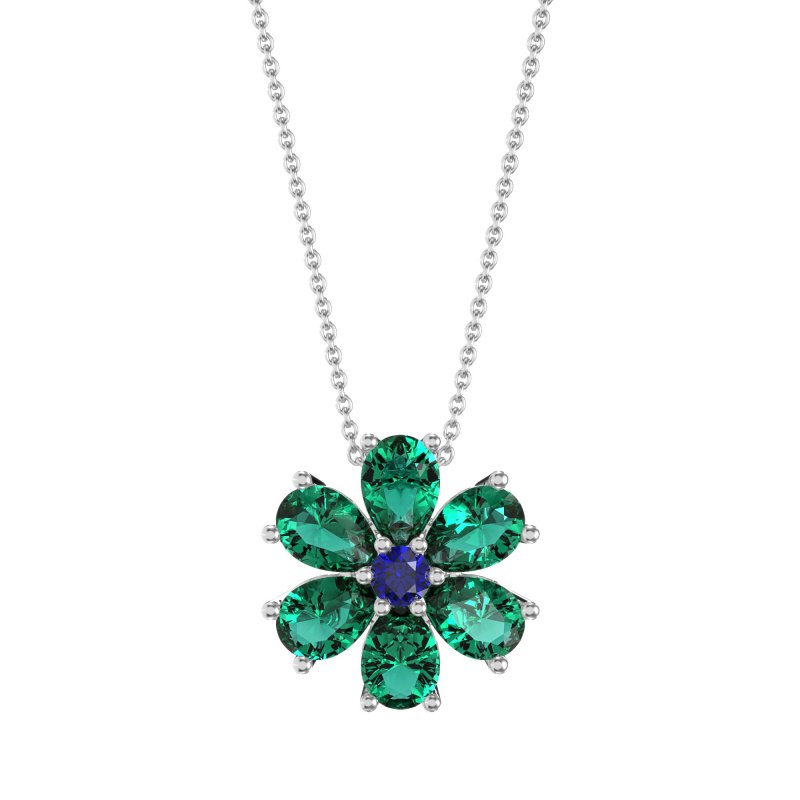 Pear Shapes Flower Necklace