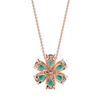 Pear Shapes Flower Necklace
