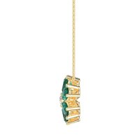 Pear Shapes Flower Necklace