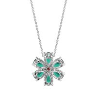 Pear Shapes Flower Necklace
