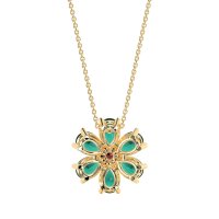 Pear Shapes Flower Necklace