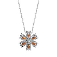 Pear Shapes Flower Necklace