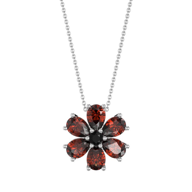 Pear Shapes Flower Necklace