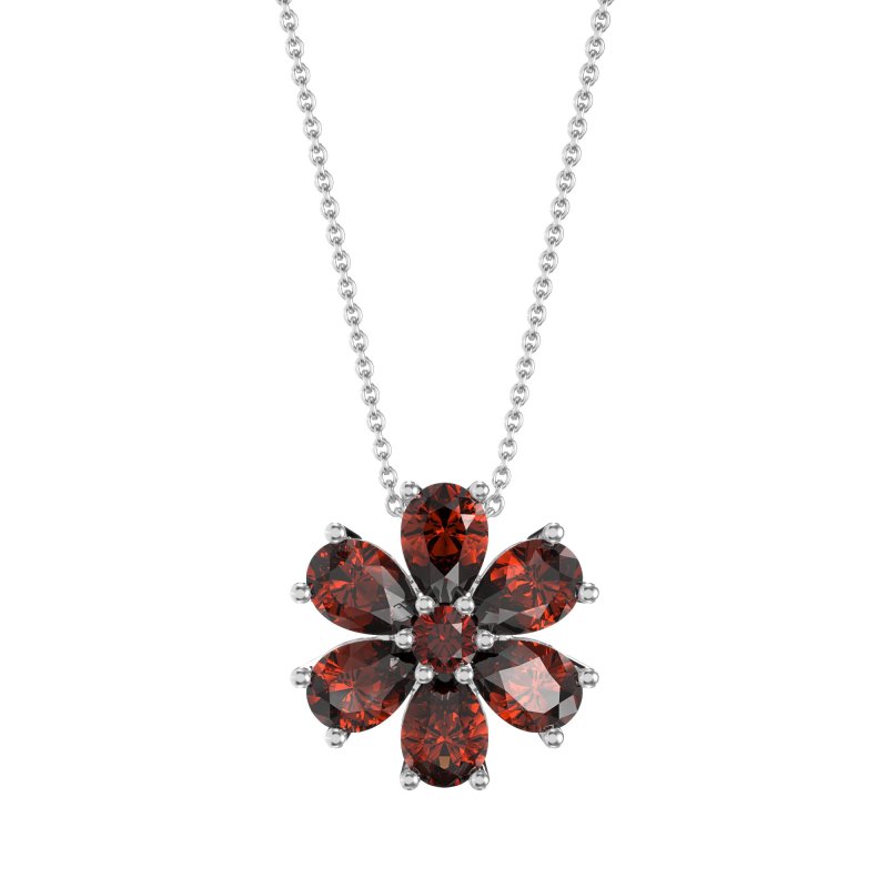 Pear Shapes Flower Necklace