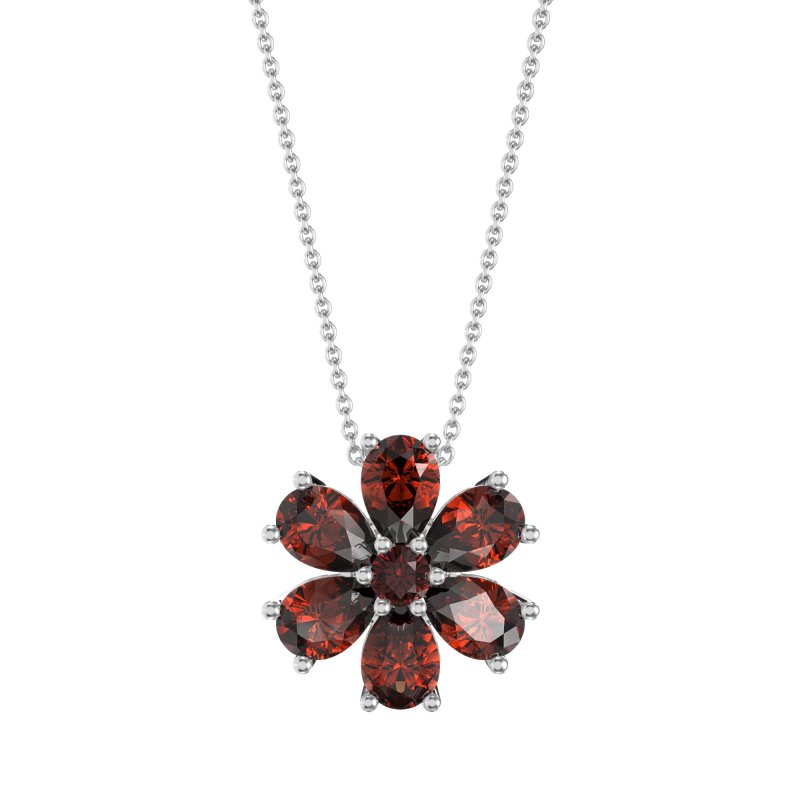 Pear Shapes Flower Necklace