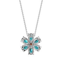 Pear Shapes Flower Necklace