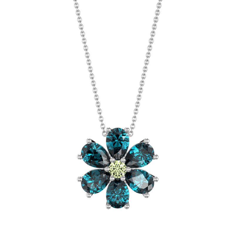 Pear Shapes Flower Necklace