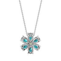 Pear Shapes Flower Necklace
