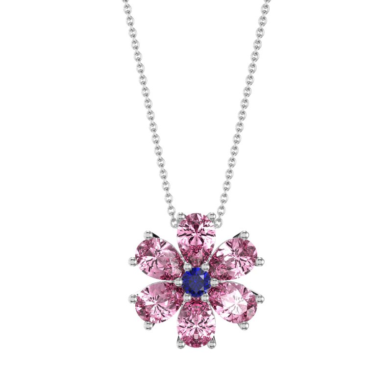 Pear Shapes Flower Necklace