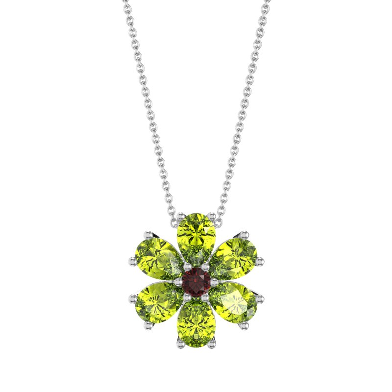 Pear Shapes Flower Necklace