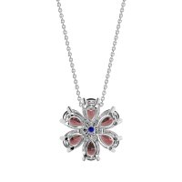 Pear Shapes Flower Necklace