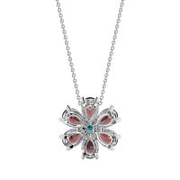 Pear Shapes Flower Necklace