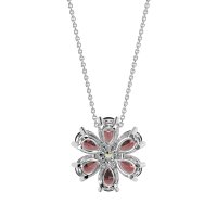 Pear Shapes Flower Necklace