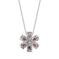Pear Shapes Flower Necklace