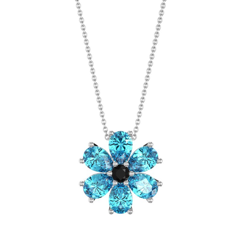Pear Shapes Flower Necklace