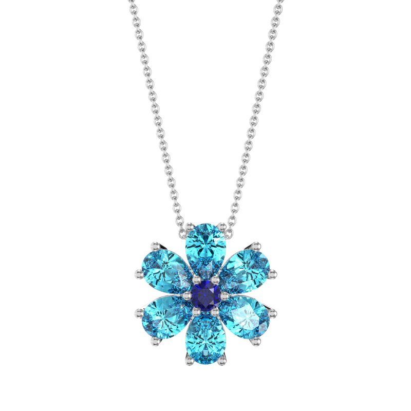 Pear Shapes Flower Necklace