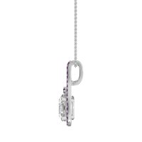 Wrap Around Halo Oval Necklace