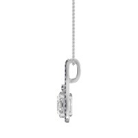 Wrap Around Halo Oval Necklace