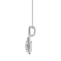 Wrap Around Halo Oval Necklace