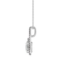 Wrap Around Halo Oval Necklace