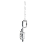 Wrap Around Halo Oval Necklace