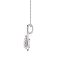 Wrap Around Halo Oval Necklace