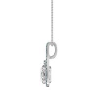 Wrap Around Halo Oval Necklace