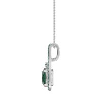 Wrap Around Halo Oval Necklace