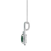 Wrap Around Halo Oval Necklace