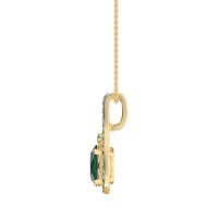 Wrap Around Halo Oval Necklace