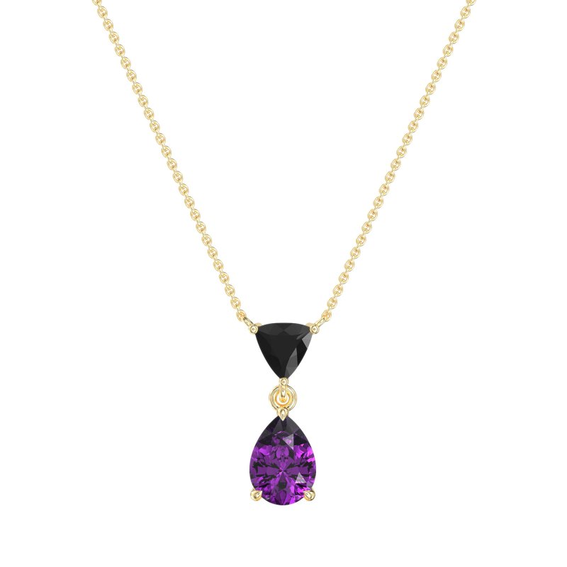 Triangle and Tear Drop Necklace