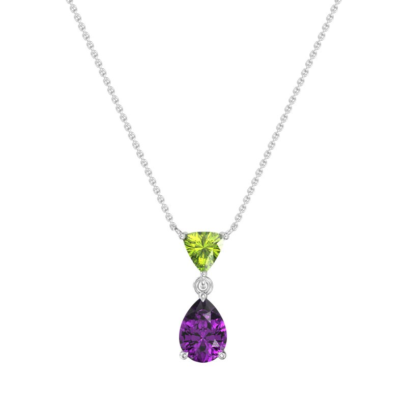 Triangle and Tear Drop Necklace