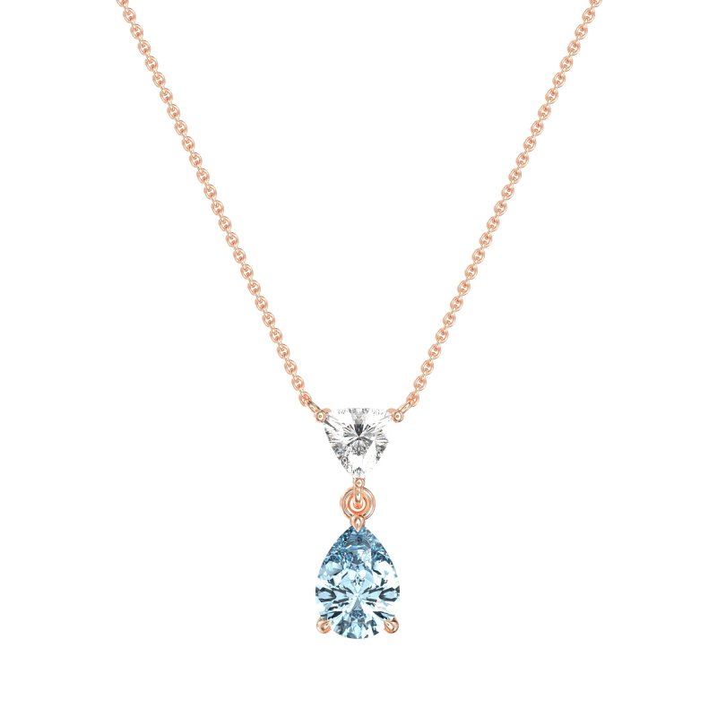 Triangle and Tear Drop Necklace