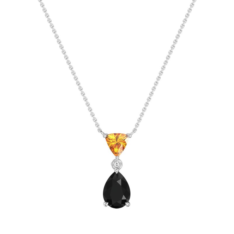 Triangle and Tear Drop Necklace
