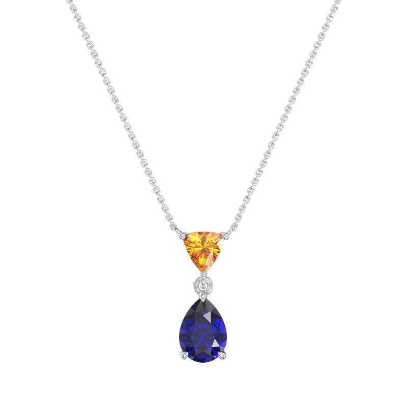 Triangle and Tear Drop Necklace