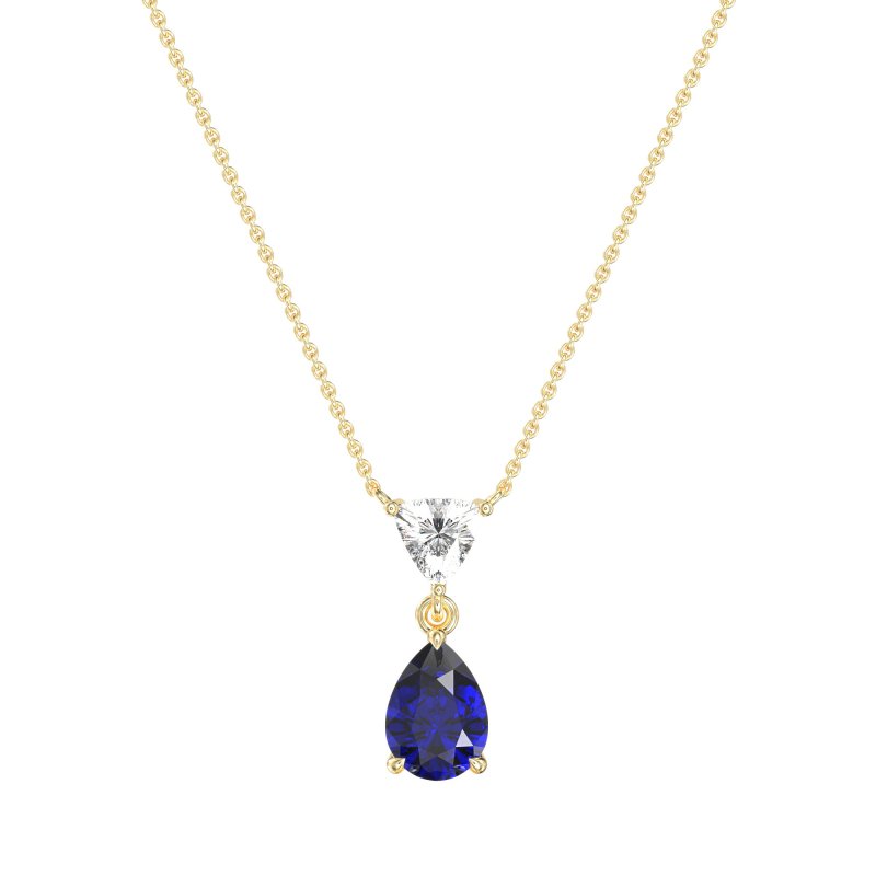 Triangle and Tear Drop Necklace