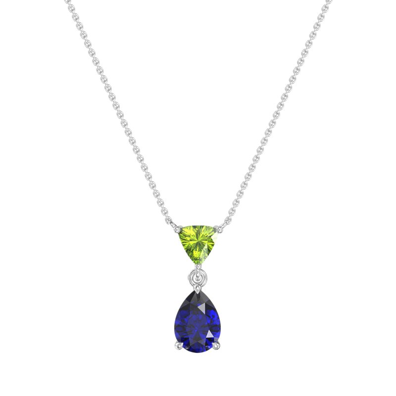 Triangle and Tear Drop Necklace