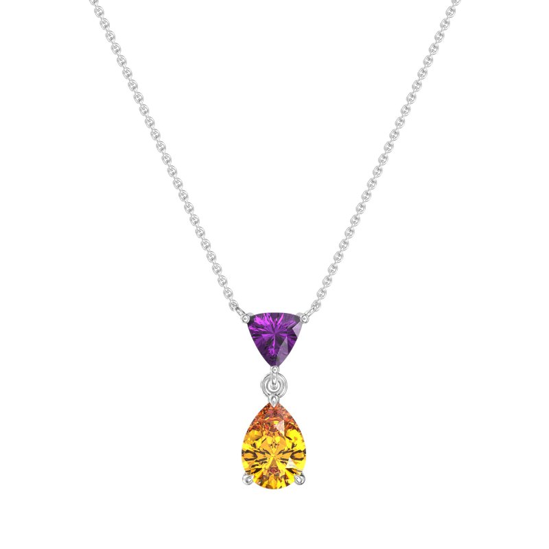 Triangle and Tear Drop Necklace