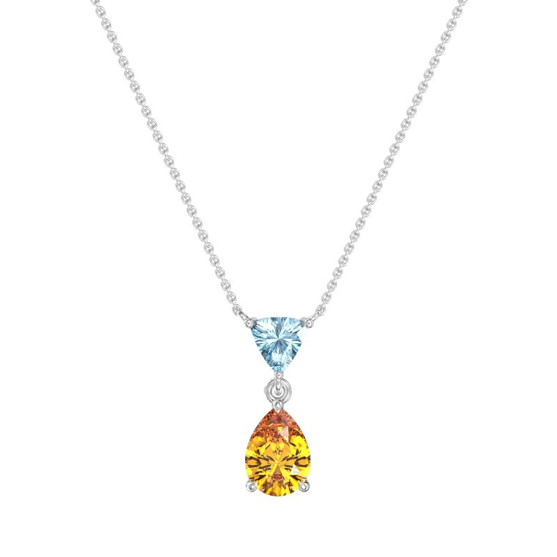 Triangle and Tear Drop Necklace